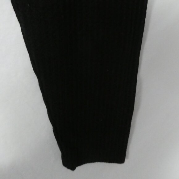 SHEIN | large | Black Waffle Knit Pull-Up Pants | Drawstring | No Pockets - Picture 16 of 16